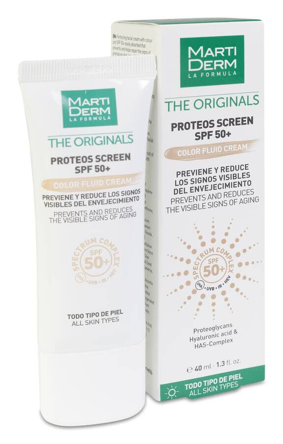 MartiDerm The Originals Proteos Screen SPF50+ Color Fluid Crema, 40 ml