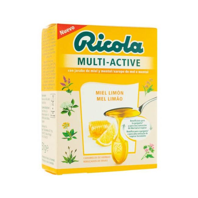 Ricola Caramelos Multiactive Miel Lim&oacute;n, 51 g