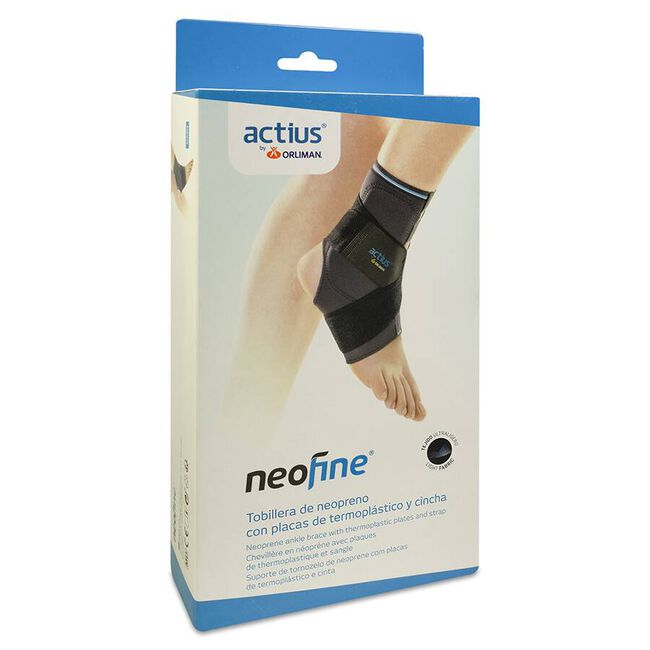 imagen de Actius Tobillera de Neopreno con Placas de Termopl&aacute;stico y Cincha Neofine ACN903 Talla 5, 1 Unidad