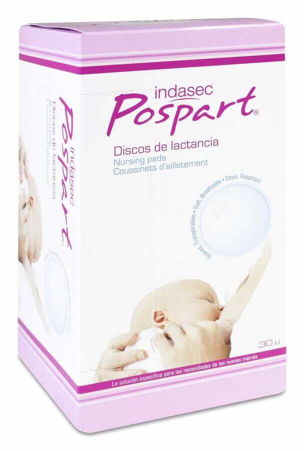 Indasec Postpart Discos de Lactancia, 30 Uds