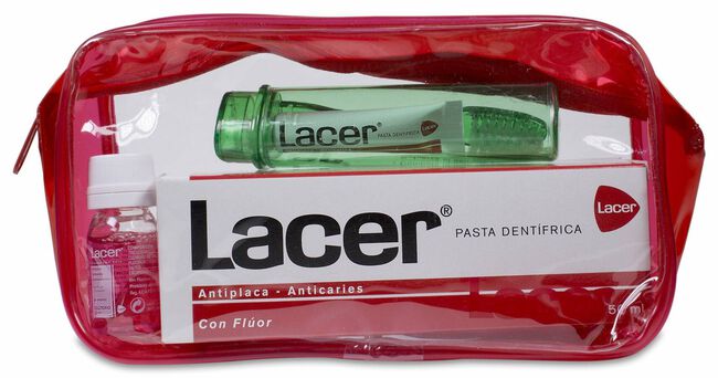 Pack Lacer Viaje Pasta Dentífrica + Cepillo Viaje + Colutorio, 1 Ud