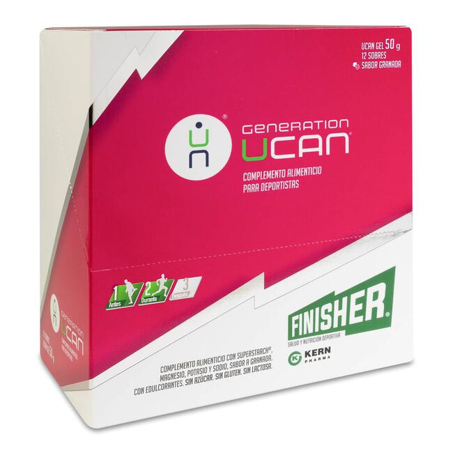 Finisher Generation Ucan Gel con Magnesio y Sales, 12 Sobres