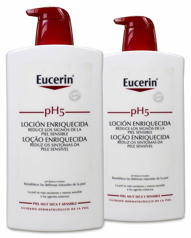 Duplo Eucerin Ph5 Loción Enriquecida, 2 Unidades x 1000 ml