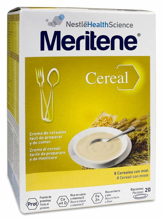 Meritene Cereal 8 Cereales con Miel, 600 g