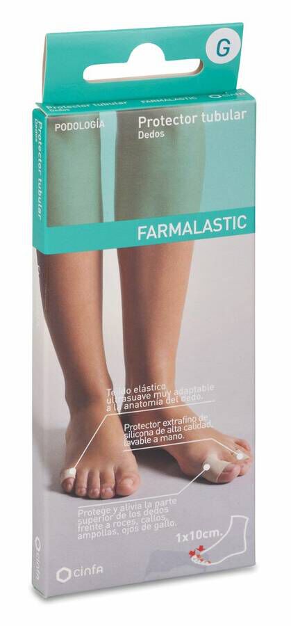 Farmalastic Protector Tubular Dedos Gel De Silicona Grande, 1 Ud