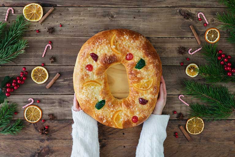 Roscón de Reyes sin azúcar