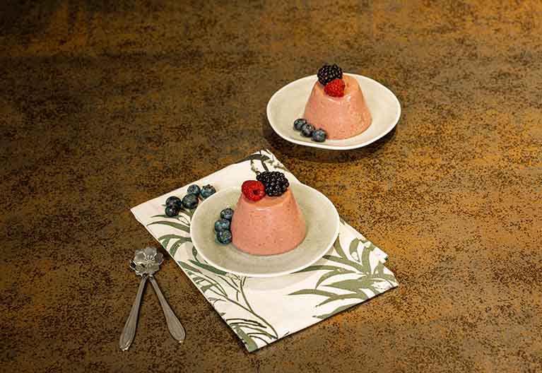 Receta con vídeo de 'panna cotta' apta para diabetes.