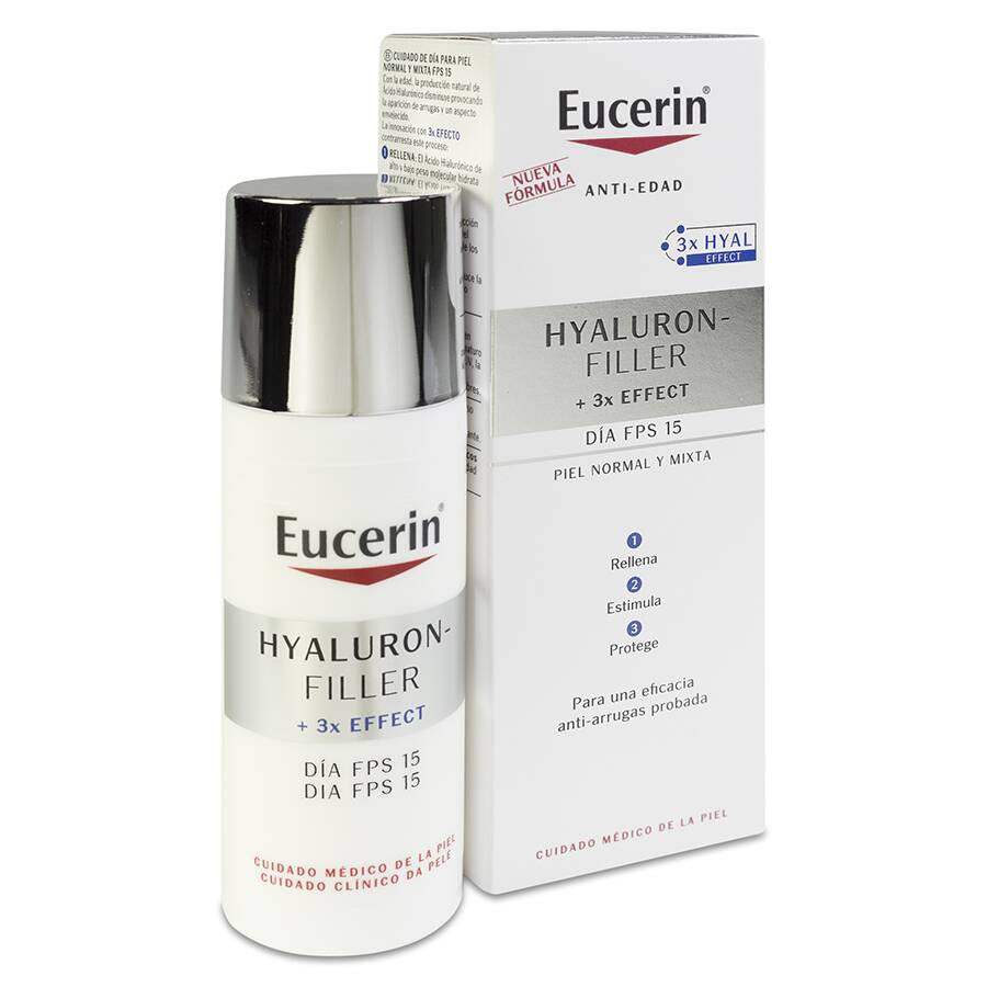 Eucerin Hyaluron Filler Antiarrugas Día SPF 15+ Piel Normal y Mixta, 50 ml image number null