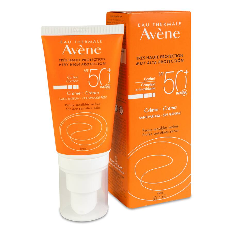 Avène Solar Crema SPF 50+ Sin Perfume, 50 ml image number null