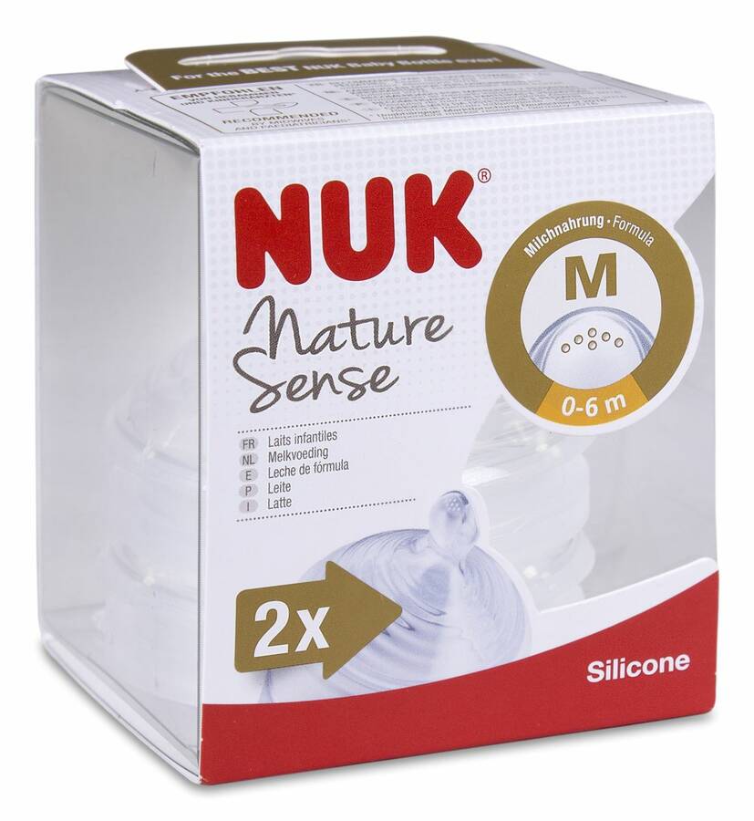 Nuk Natura Sense Tetina Silicona Talla M 0-6 M, 2 Uds image number null