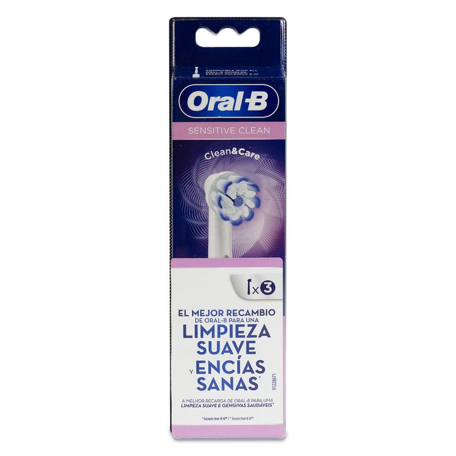 Oral-B Sensi UltraThin Recambio Cepillo Dental Eléctrico, 3 Uds image number null