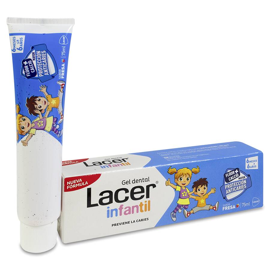 Lacer Infantil Gel Dental Sabor Fresa, 75 ml image number null