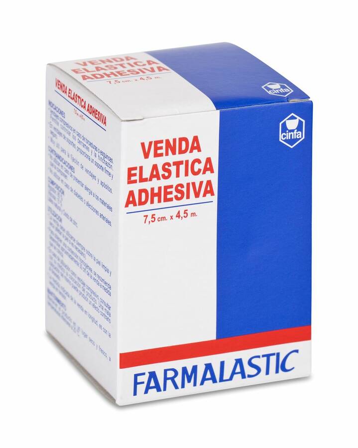 imagen de Farmalastic Venda Elástica Adhesiva 4,5 m x 7,5 cm, 1 Ud image number null