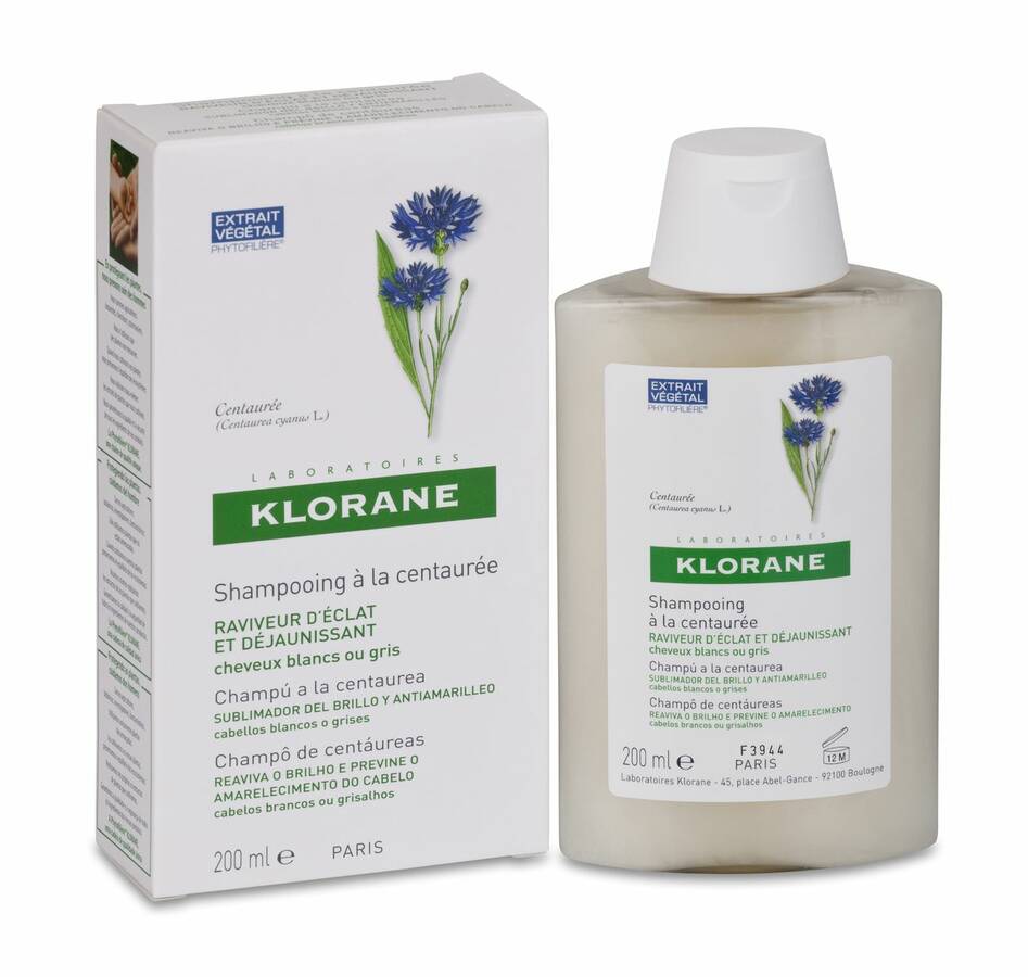 Klorane Champú Reflejos Plateados a la Centaurea, 200 ml image number null