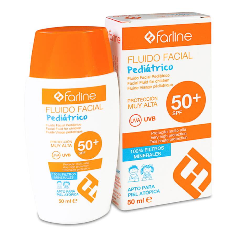 Farline Fluido Facial Pediátrico SPF 50+, 50 ml image number null