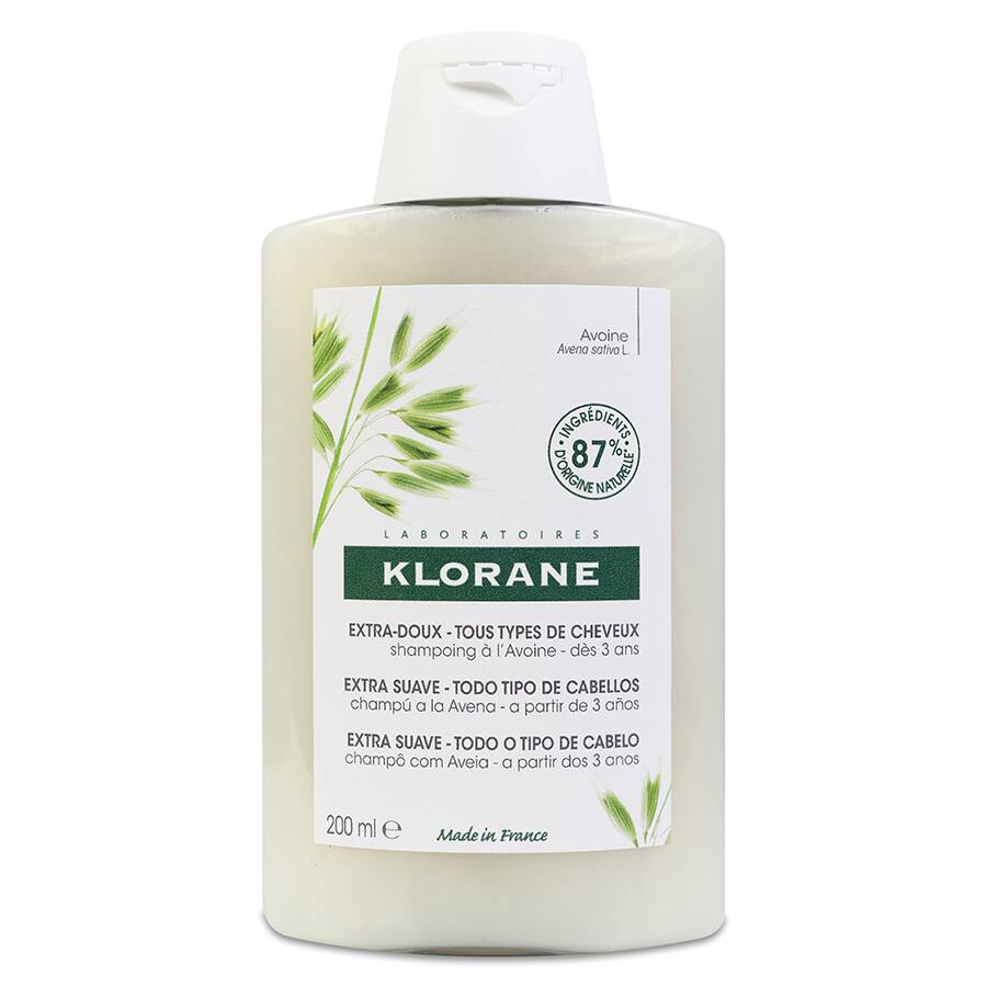 Klorane Champú Extrasuave a la Leche de Avena, 200 ml image number null