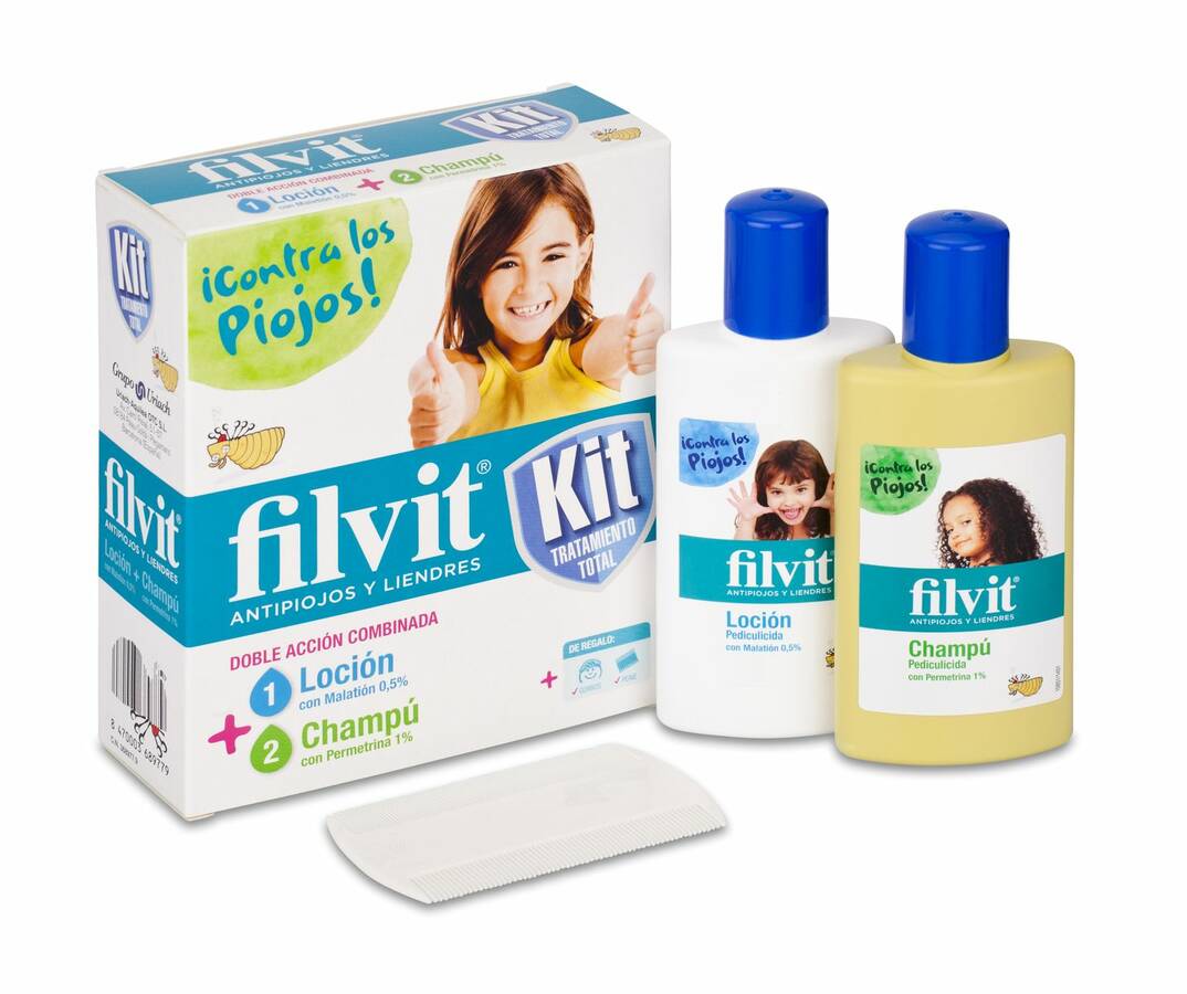 Filvit Kit Antipiojos Loción + Champú + Lendrera, 1 Ud image number null