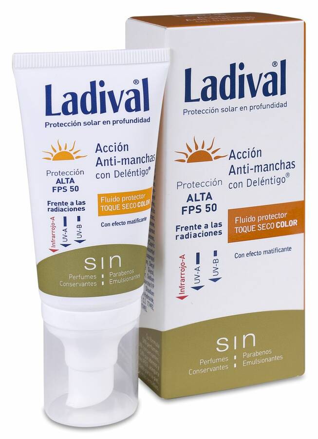 Ladival Acción Anti-Manchas Toque Seco con Color SPF 50+, 50 ml image number null