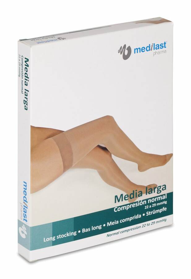 Medilast Media Larga de Compresión Normal Beige Talla Mediana, 1 Ud image number null