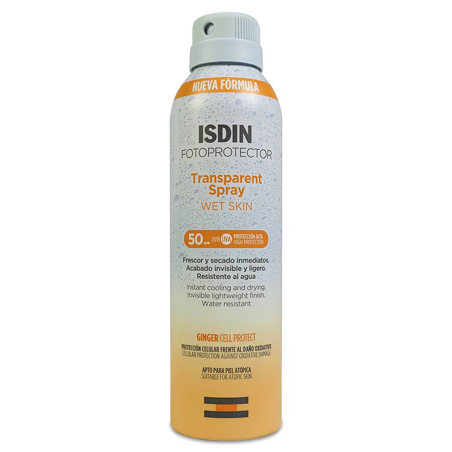 Isdin Fotoprotector Transparent Spray Wet Skin SPF 50, 250 ml image number null