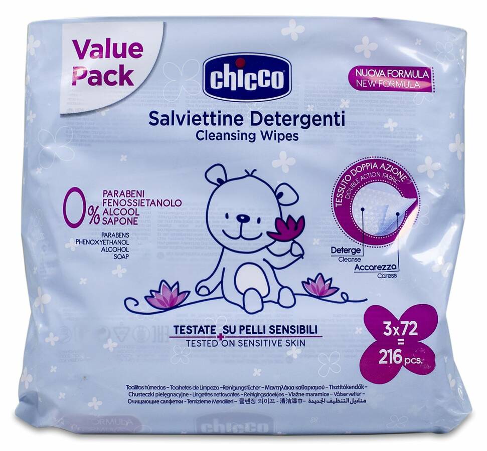 Pack Chicco Toallitas, 3 x 72 uds image number null