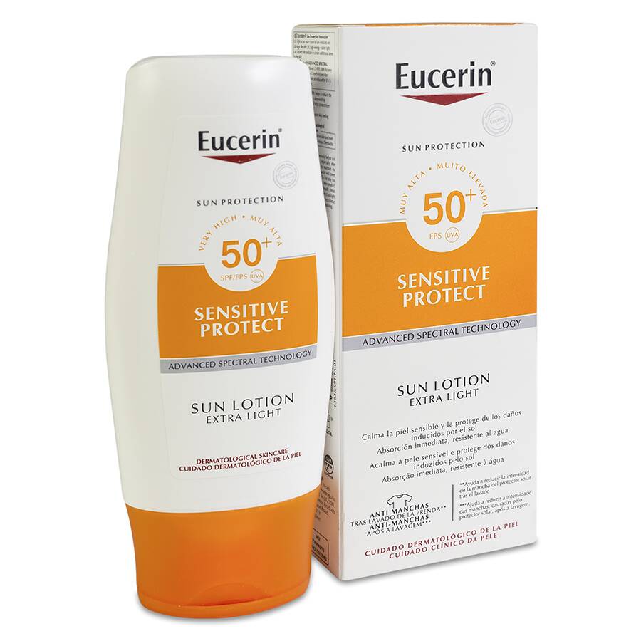 Eucerin Sun Loción Extra Light Sensitive Protect SPF 50+, 150 ml image number null