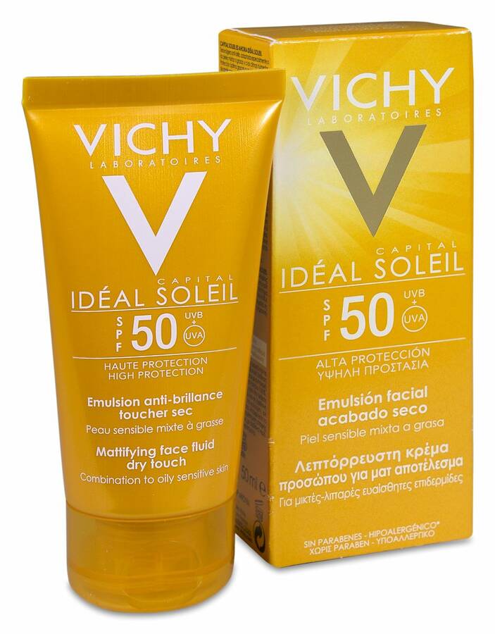 Vichy Idéal Soleil Emulsión Solar Tacto Seco SPF 50+, 50 ml image number null