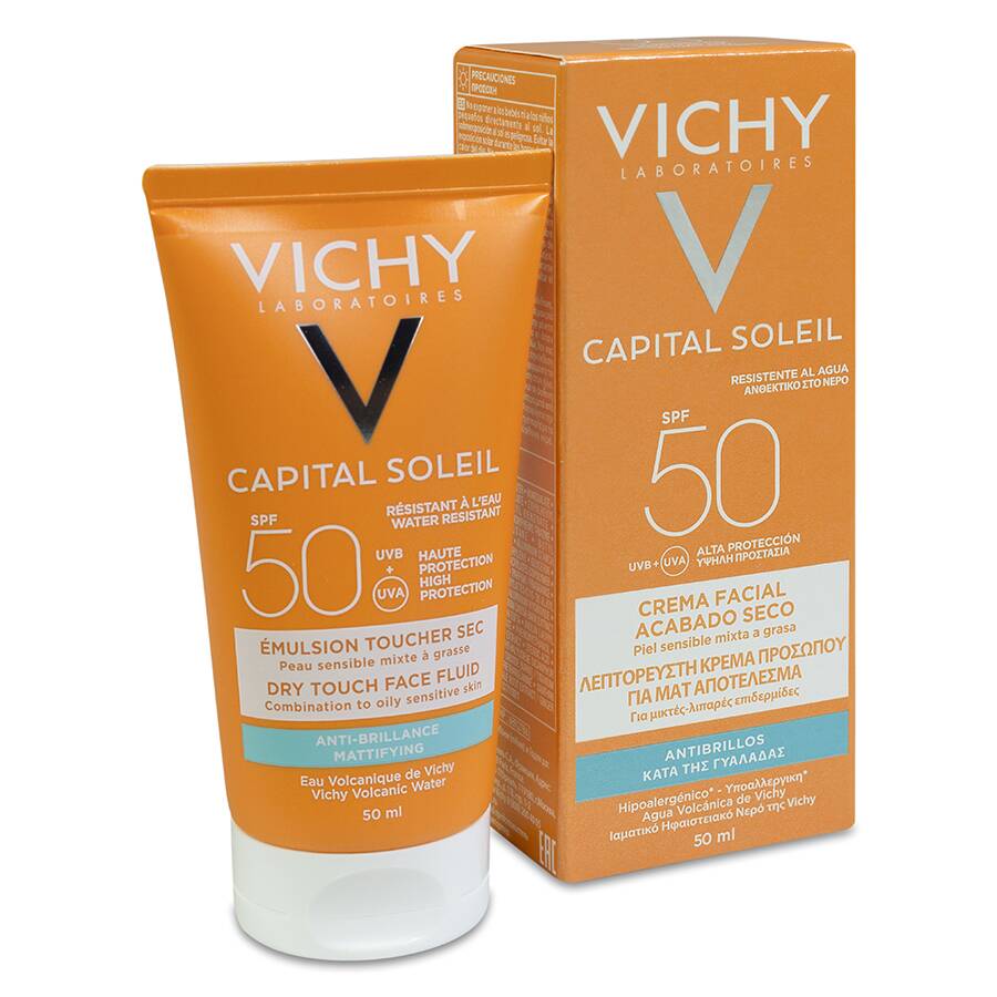 Vichy Idéal Soleil Emulsión Solar Tacto Seco SPF 50+, 50 ml image number null