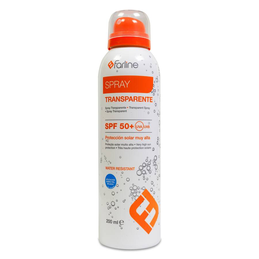 Farline Spray Transparente Water Resistant SPF 50+, 200 ml image number null