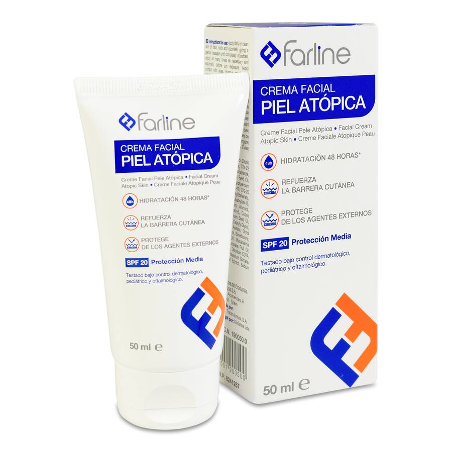 Farline Crema Facial Piel Atópica SPF 20, 50 ml image number null