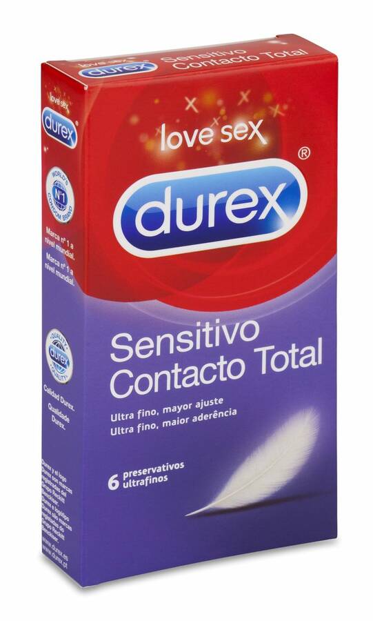 Durex Sensitivo Contacto Total, 6 Uds image number null