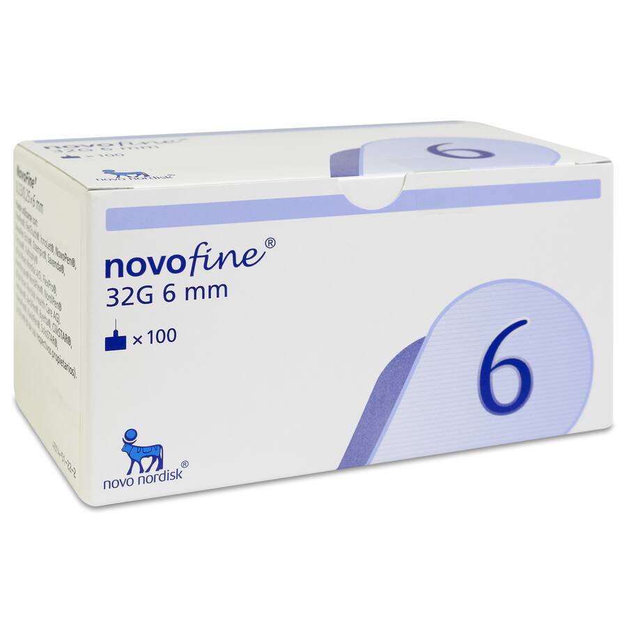 Novo Nordisk Novofine, 32 g 6 mm 100 unidades image number null