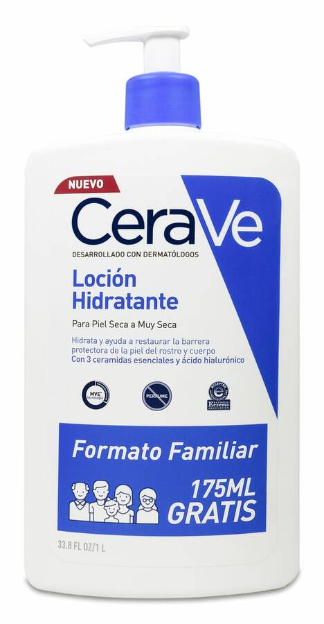 CeraVe Loción Hidratante Pieles Secas o muy Secas, 1 L image number null