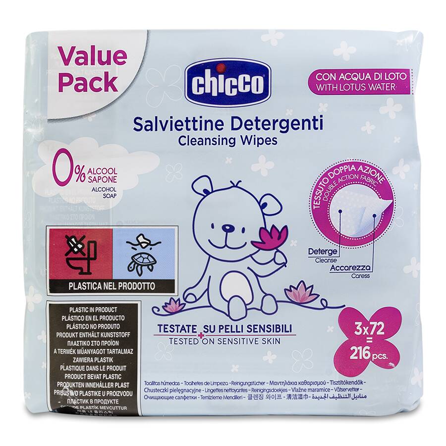 Pack Chicco Toallitas, 3 x 72 uds image number null