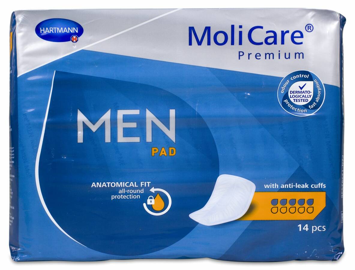 Molicare Premium Men Protectores Absorbentes 5 Gotas, 14 Uds image number null